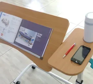 Peak Overbed Table With Split Table Top